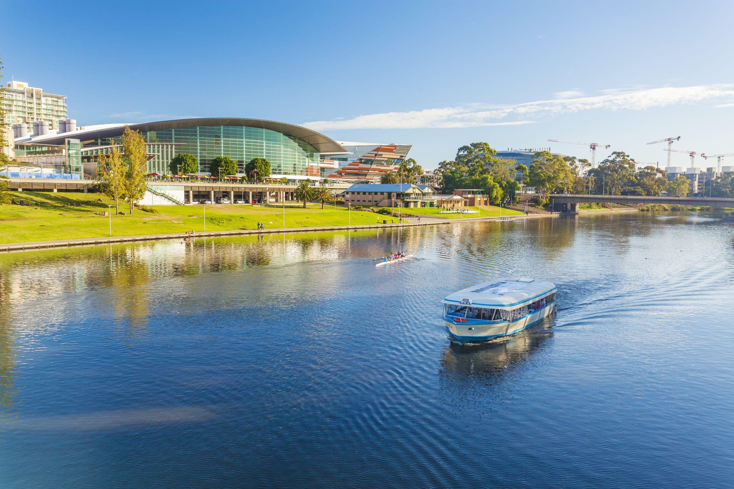 Downtown area of Adelaide city in Australia in daytime