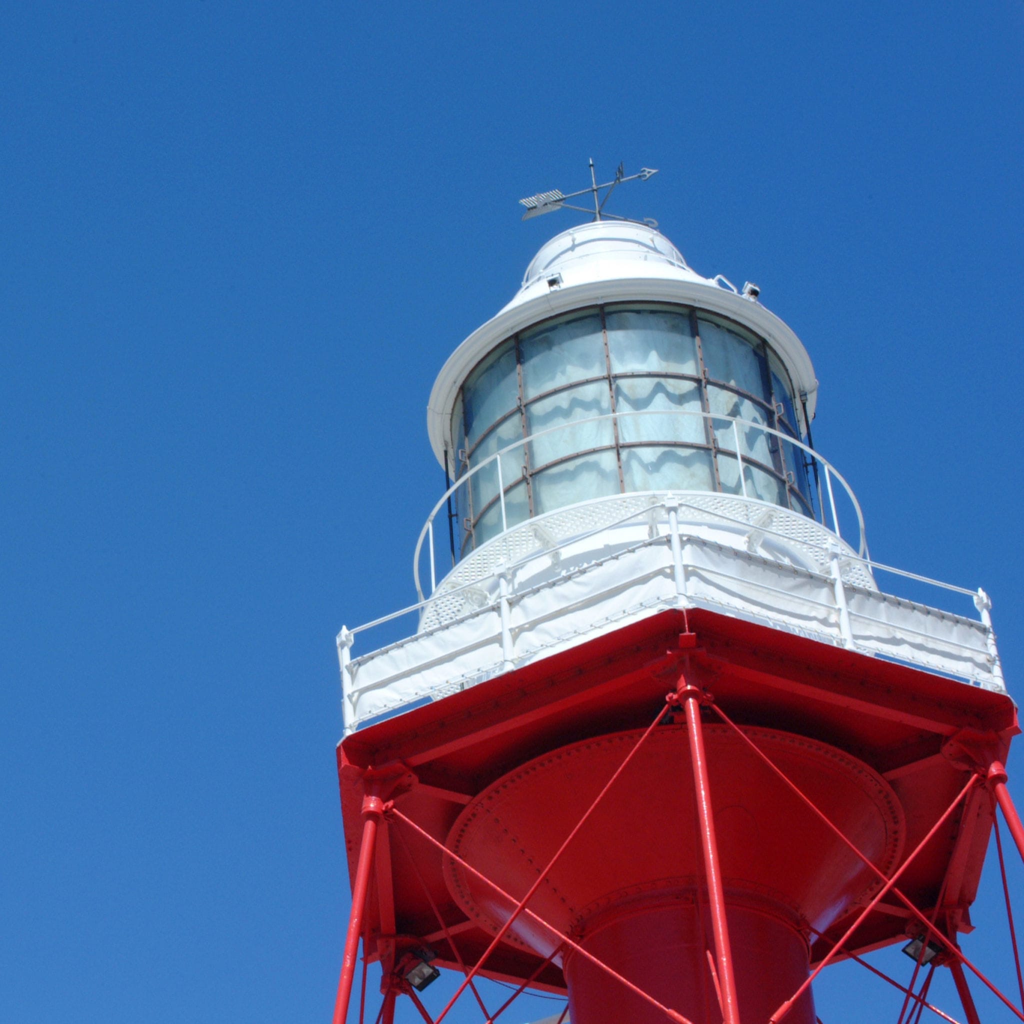 Adelaide, Australia - February 06, 2002: Port Adelaide red lighthouse