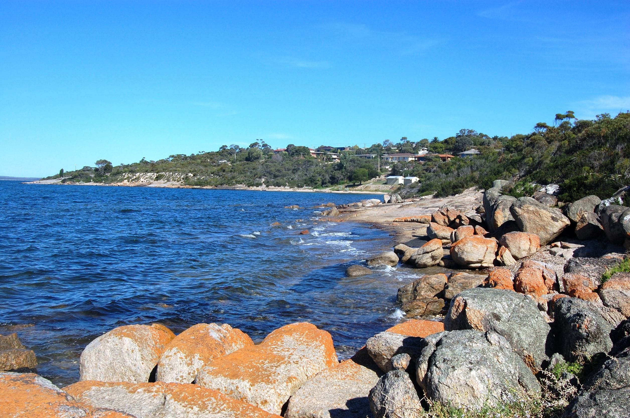 12650031 - rocky coast in port lincoln, south australia